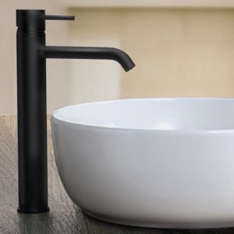 Bathroom Faucet Matte Black Round Vessel Sink Faucet Remer XF11LXLUSNL-NO